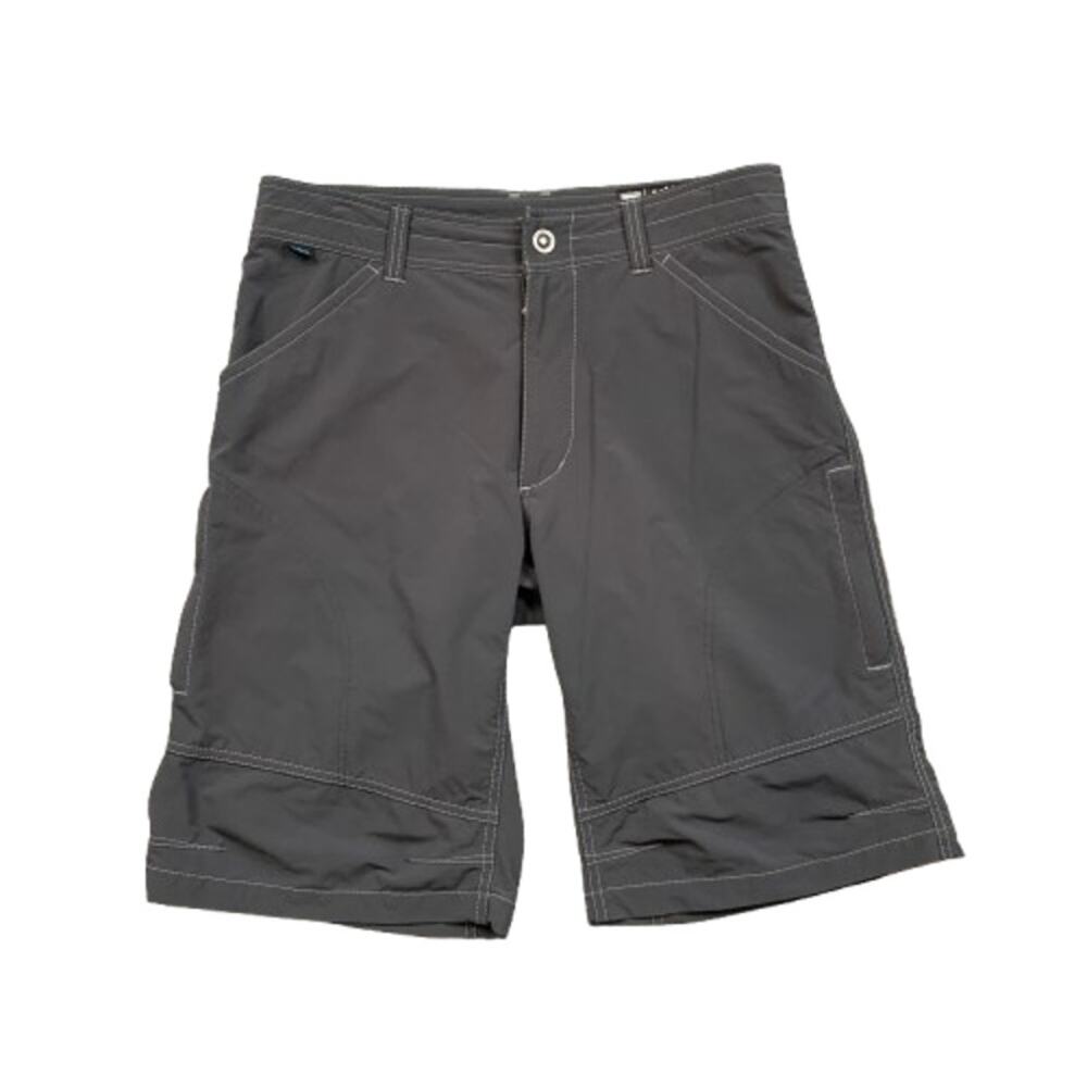 Kuhl Shorts Men 34 Gotham Gray Renegade Nylon Blend Stretch Cargo Hiking Outdoor